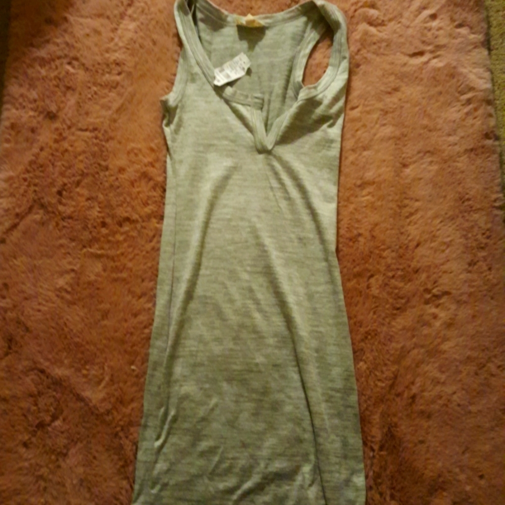 Gray, low chested dress, never used,